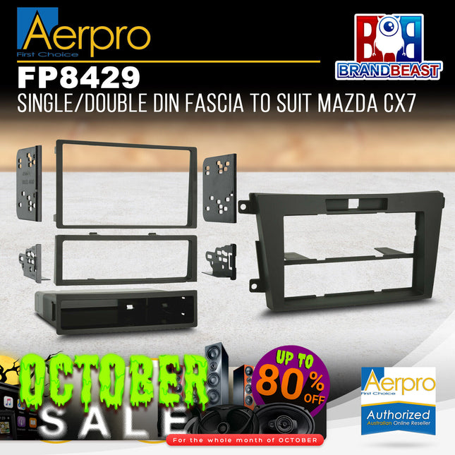 Aerpro FP8429 Single/Double DIN Facia Kit to Suit Mazda CX7