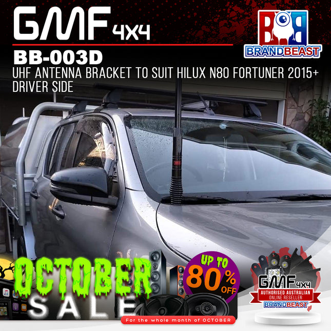 GMF4x4 BB-003D UHF Antenna Bracket Suit Hilux N80 & Fortuner 2015+ - Driver Side