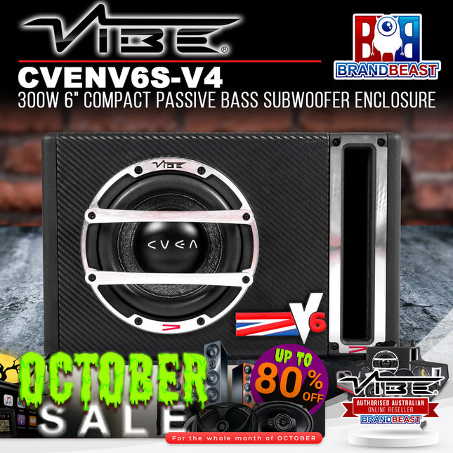 Vibe CVENV6S-V4 300W 6" Compact Passive Bass Subwoofer Enclosure