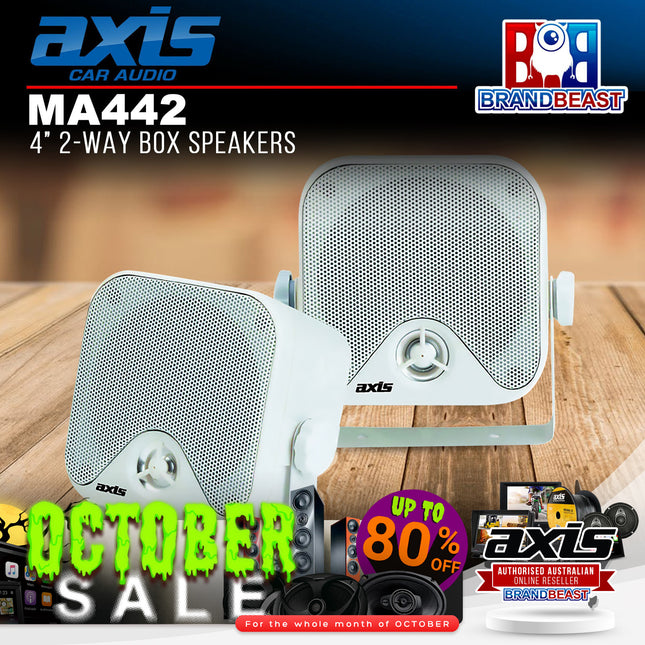 Axis MA442 4" 50W 2-Way Box Marine Speakers