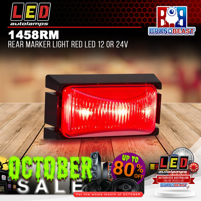 LED Autolamps 1458RM Side Marker Light Red LED 12 Or 24V