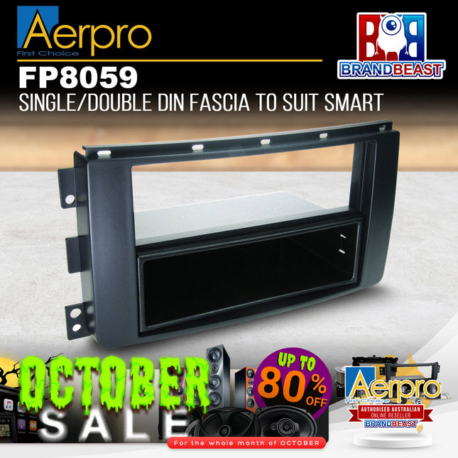 Aerpro FP8059 Black Single/Double DIN Facia Kit to Suit Smart