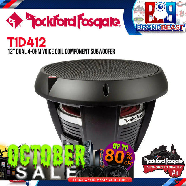 Rockford Fosgate T1D412 Power 12" T1 4-Ohm DVC Subwoofer