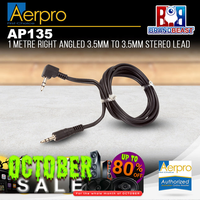 Aerpro AP135 1m 3.5mm to 3.5mm Stereo Lead