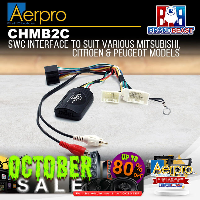 Aerpro CHMB2C Steering Wheel Control Harness Suit Mitsubishi/Peugeot/Citroen