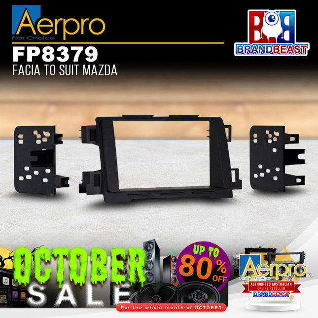 Aerpro FP8379 Double DIN Black Facia Kit Suit Mazda Various Models