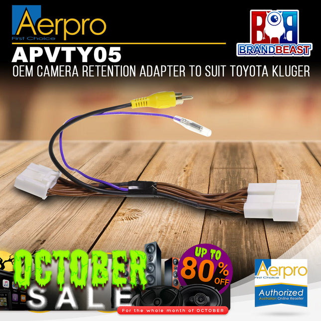 Aerpro APVTY05 OEM Camera Retention Adapter Suit Toyota Kluger 2007 - 2013