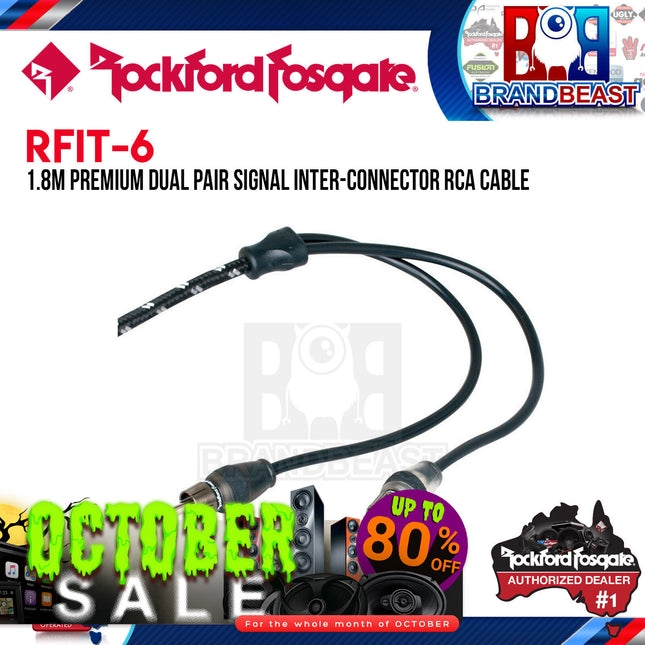 Rockford Fosgate RFIT-6 6 Feet Premium Dual Twist Signal Cable