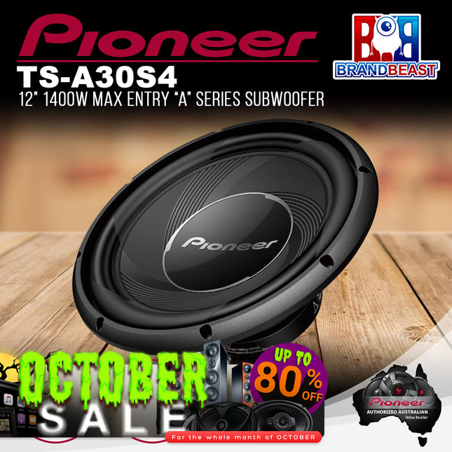 Pioneer TS-A30S4 1400W 12" Entry "A" Series Subwoofer