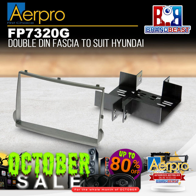 Aerpro FP7320G Double DIN Grey Facia Kit Suit Hyundai Various Models