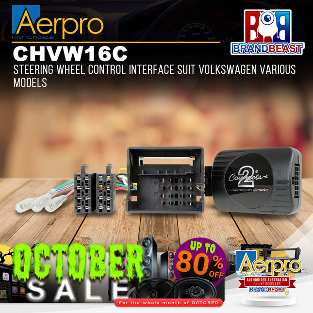 Aerpro CHVW16C Steering Wheel Control Interface Suit Volkswagen Various Models
