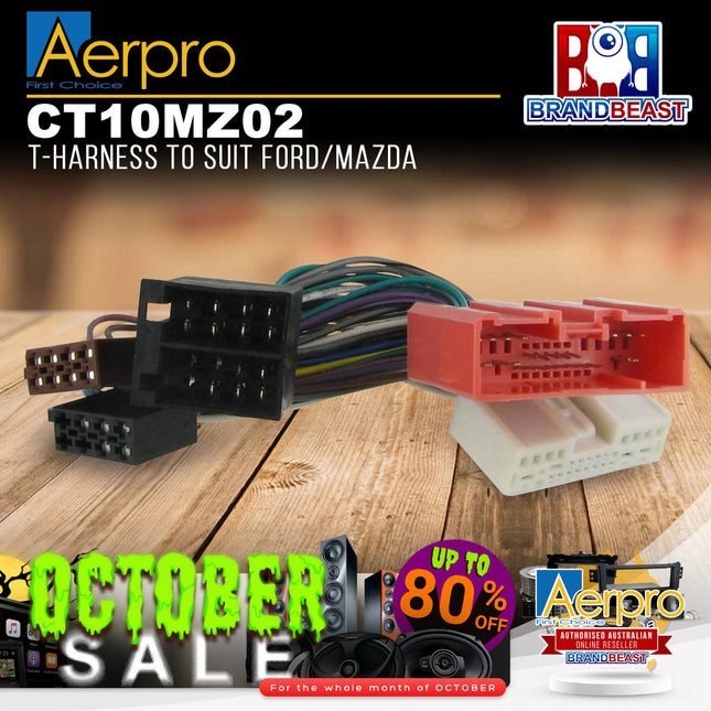 Aerpro CT10MZ02 T-Harness to Suit Ford/Mazda
