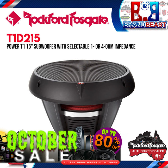 Rockford Fosgate T1D215 Power 15" T1 2-Ohm DVC Subwoofer