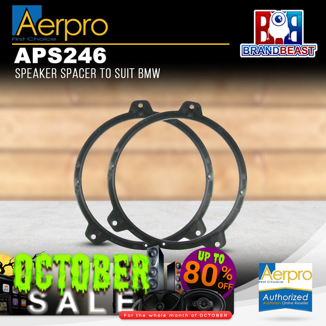 Aerpro APS246 6.5" 165mm Speaker Spacer Adaptor For BMW 3 Series E46 1998 - 2005