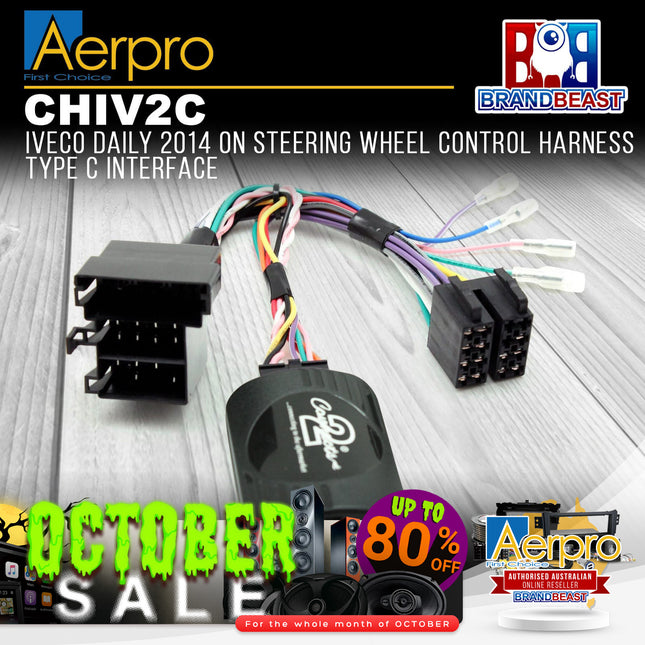 Aerpro CHIV2C Steering Wheel Control Harness Suit Iveco Daily 2014-On