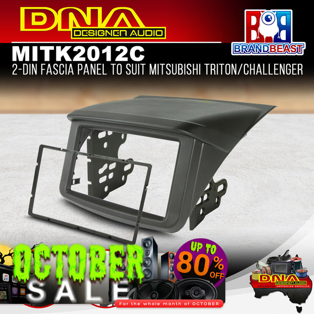 DNA MIT-K2012C 2-DIN Fascia Panel To Suit Mitsubishi Triton/Challenger