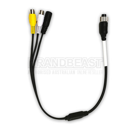 MONGOOSE PVC12HDF 4 Pin Male to RCA and Power - Heavy Duty Camera Adapter Cable