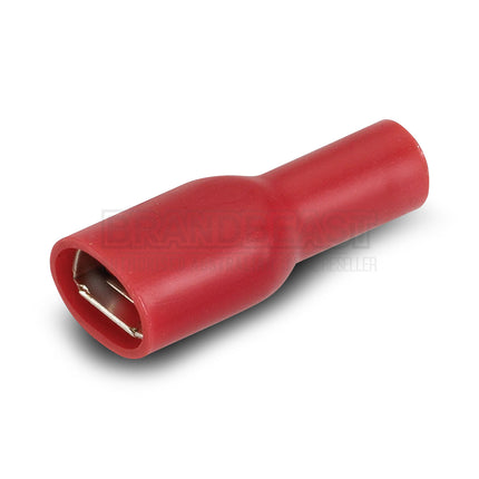 Narva 56142 Red Female Crimp Terminal 6.3 x 0.8mm Blade Connector Vinyl Insulated 100 Pack