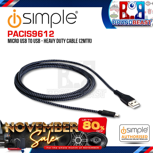 iSimple PACIS9612 2-Metres uLinxMAX USB To Micro USB Cable