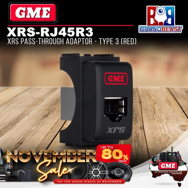 GME XRS-RJ45R3 XRS Pass-through Adaptor - Type 3 (Red)