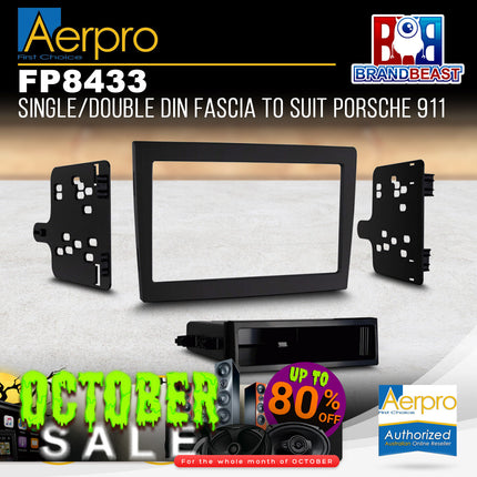 Aerpro FP8433 Single/Double DIN Facia to Suit Porsche 911 997