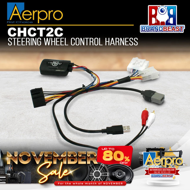 Aerpro CHCT2C Steering Wheel Control Harness to Suit Citroen C1/Peugeot 107