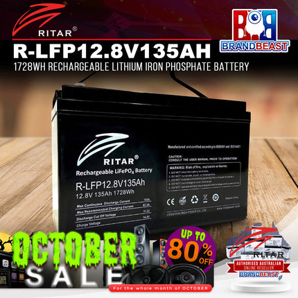 Ritar R-LFP12.8V135AH 1728wh Rechargeable Lithium Iron Phosphate Battery