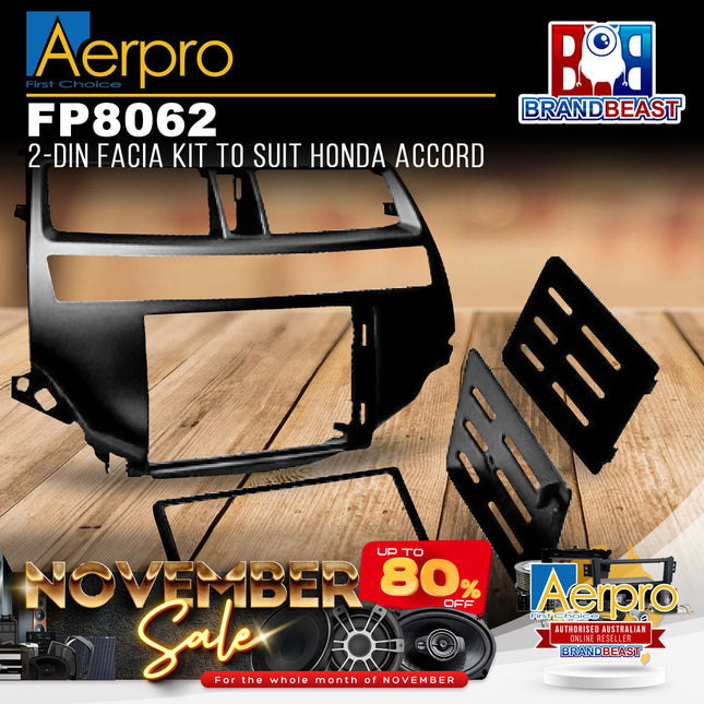 Aerpro FP8062 2-DIN Facia Kit to Suit Honda Accord
