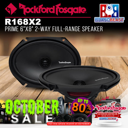 Rockford Fosgate R168X2 Prime 6"x8" 2-Way Full-Range Speaker