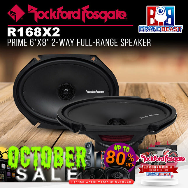 Rockford Fosgate R168X2 Prime 6"x8" 2-Way Full-Range Speaker