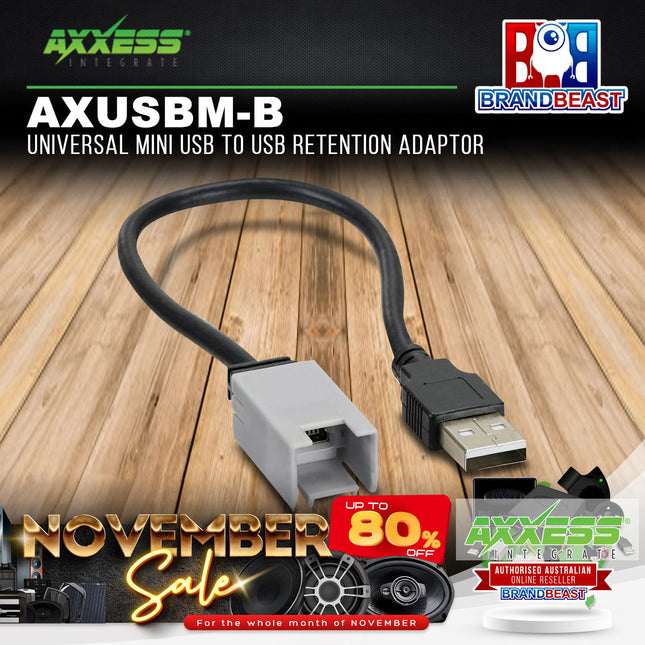 Axxess AXUSBM-B Universal Mini USB To USB Retention Adaptor