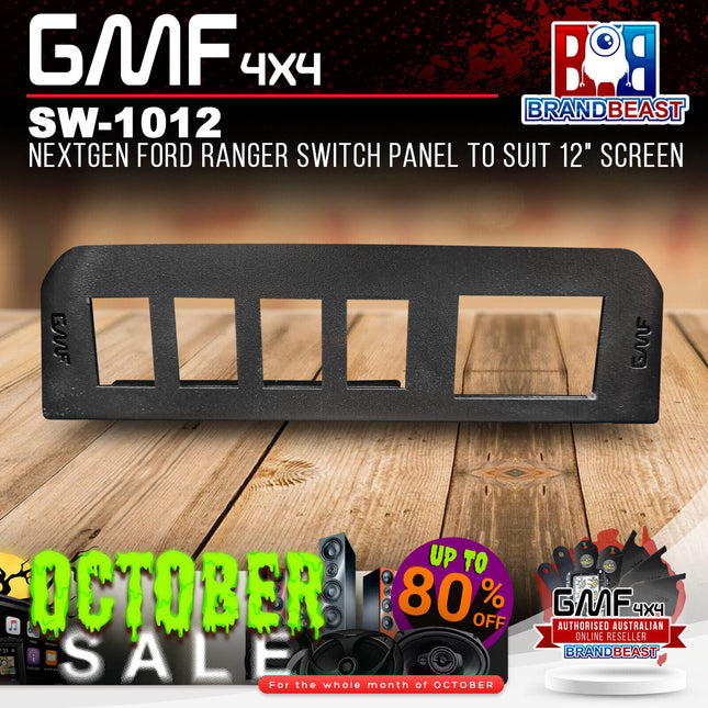 GMF4x4 SW-1012 NextGen Ford Ranger Switch Panel Insert Suit 12" Touch Screen