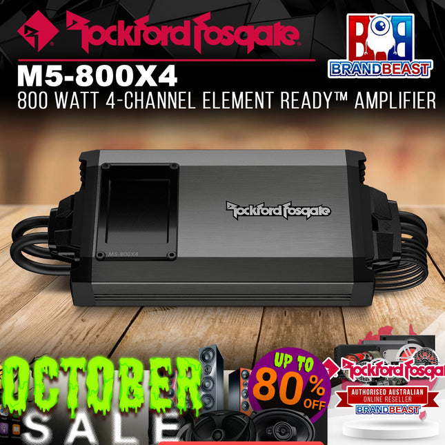 Rockford Fosgate M5-800X4 800 Watt 4-Channel Element Ready™ Amplifier