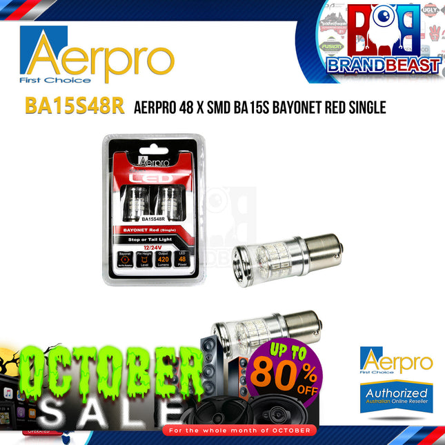 Aerpro BA15S48R 48 X SMD BA15S Bayonet Red Single
