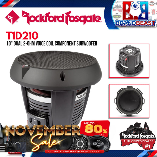 Rockford Fosgate T1D210 Power 10" T1 2-Ohm DVC Subwoofer