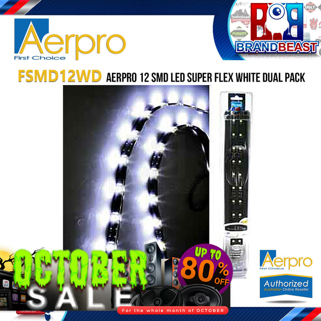 Aerpro FSMD12WD Dual Pack 12 SMD LED Super Flex White