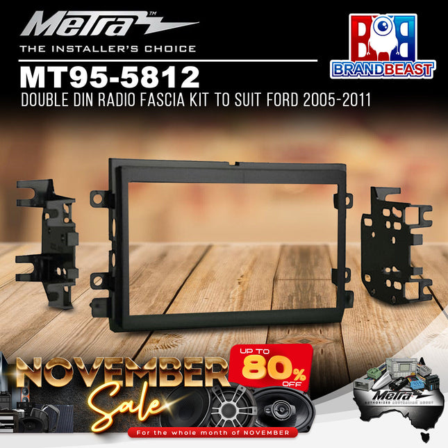 Metra MT95-5812 Double DIN Radio Fascia Kit To Suit Ford 2005-2011