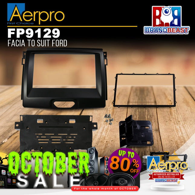 Aerpro FP9129 Double DIN Black Facia Kit Suit Ford Everest/Ranger Models
