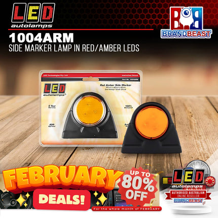 LED Autolamps 1004ARM Side Marker Lamp In Red/Amber LEDs