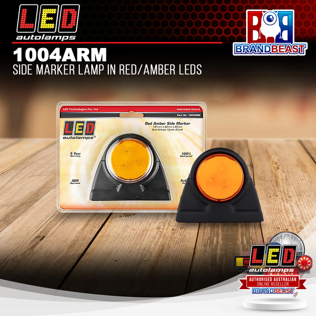 LED Autolamps 1004ARM Side Marker Lamp In Red/Amber LEDs