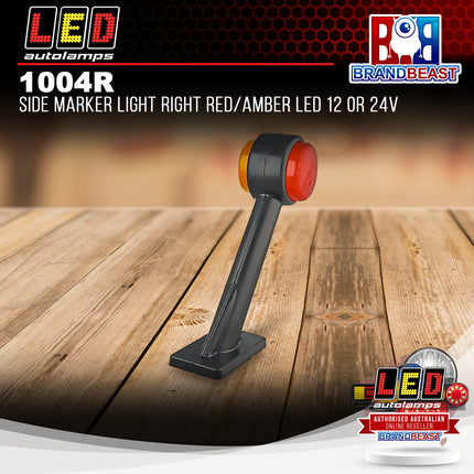 LED Autolamps 1004R Side Marker Light Right Red/Amber LED 12 Or 24V