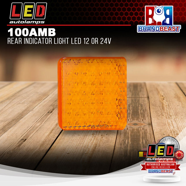 LED Autolamps 100AMB 12/24V Rear Indicator Light LED Amber Lamp