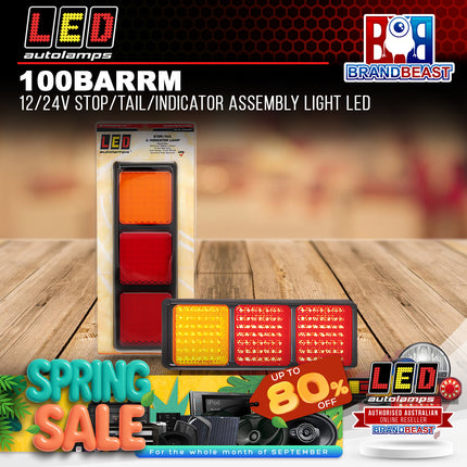 LED Autolamps 100BARRM 12/24V Stop/Tail/Indicator Assembly Light LED