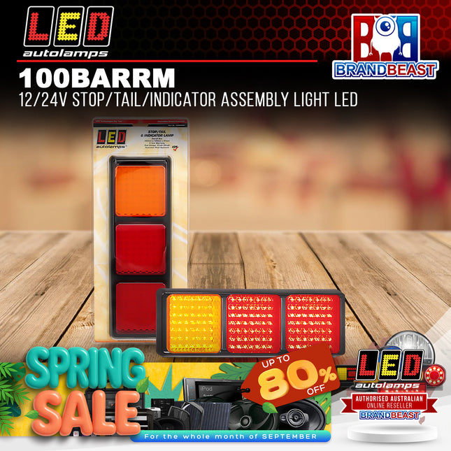 LED Autolamps 100BARRM 12/24V Stop/Tail/Indicator Assembly Light LED