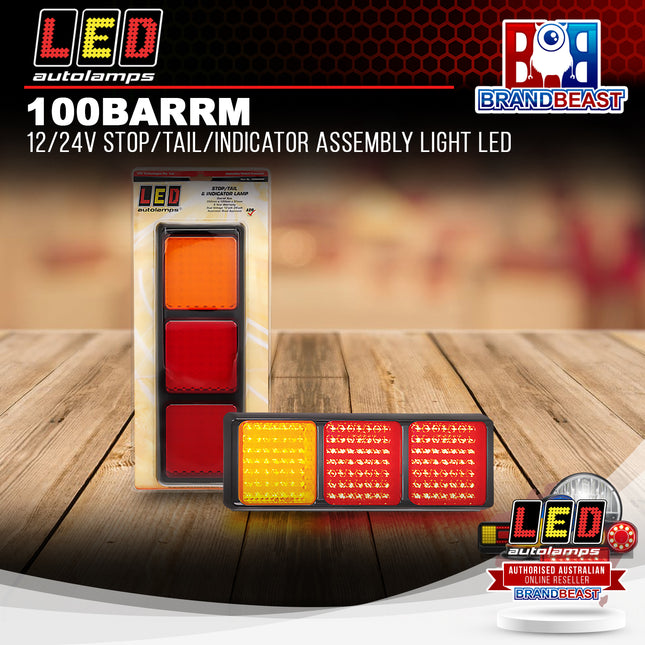 LED Autolamps 100BARRM 12/24V Stop/Tail/Indicator Assembly Light LED