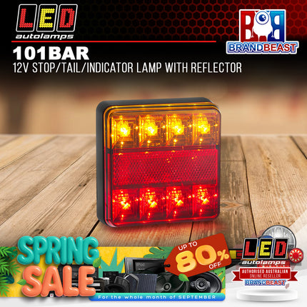LED Autolamps 101BAR 12V Stop/Tail/Indicator Lamp With Reflector