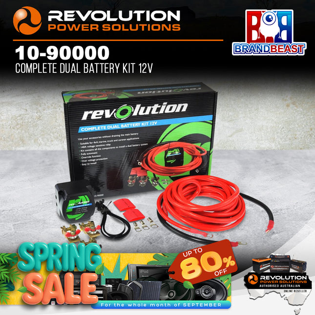 Revolution 10-90000 12V 140A Complete Dual Battery Kit