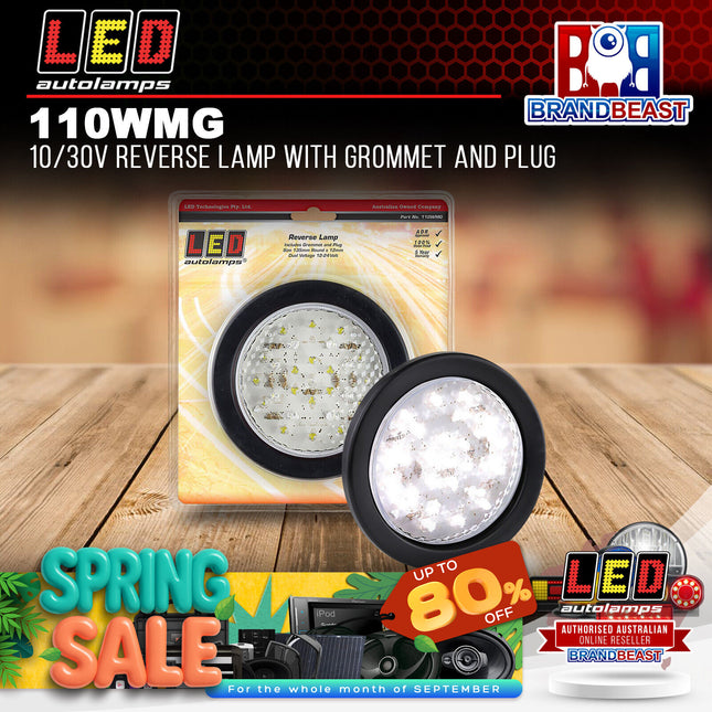 LED Autolamps 110WMG 10/30V Reverse Lamp With Grommet and Plug