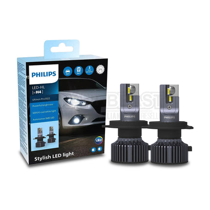 Philips 11342U3022X2 H4 LED Headlight Globes 12/24V Pair Ultinon Pro3022