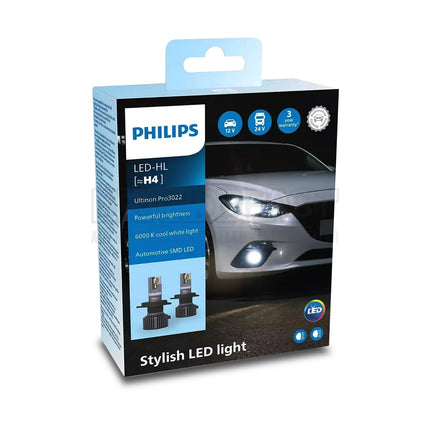 Philips 11342U3022X2 H4 LED Headlight Globes 12/24V Pair Ultinon Pro3022